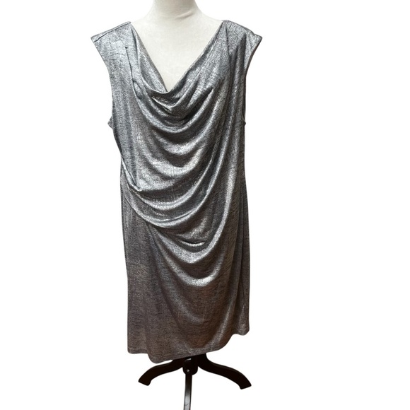 Dress Barn Silver Dress Women’s 18W New with tags - Picture 1 of 10